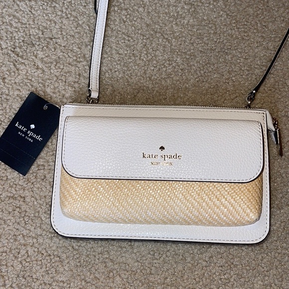Kate spade straw handbag - Gem Kate Spade, NWT, Crossbody, Nice Light Colors, Cream & Tan Straw